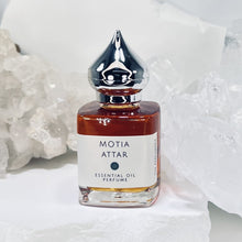 Load image into Gallery viewer, 15 ml Gift Bottle of our Motia Attar is 100% Essential Oil and is perfect for gift giving for Mother&#39;s Day, Holidays or Birthday. 