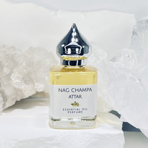 15 ml Gift Bottle of Nag Champa Attar. Cruelty-Free, Vegan, Phthalate-Free, Paraben-Free and Alcohol-Free.