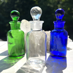 Cobalt Blue Apothecary Fragrancia Perfume Bottle with UV Protection.