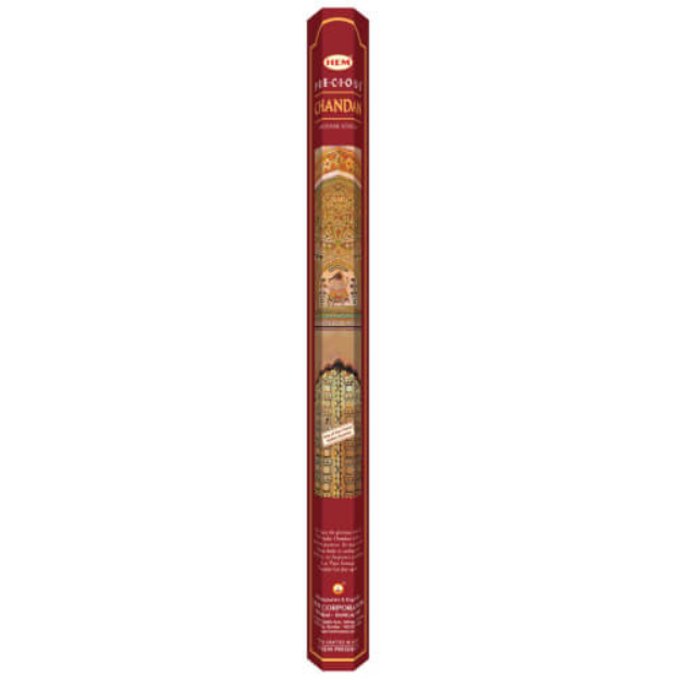 Precious Chandan also known as Indian Sandalwood HEM Incense Sticks in 16 inches. Calming, peaceful and uplifting.