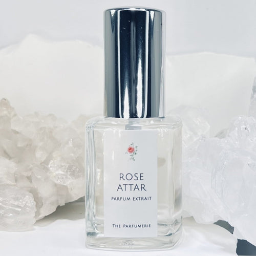 Rose Attar. All natural botanicals and resins. Our 30 ml parfum extrait contains certified organic cane alcohol. 