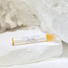 Cargar imagen en el visor de la galería, 1 ml sample vial of Pink Lotus Attar Essential Oil Perfume. The perfect size to try this magnificent scent!