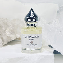Cargar imagen en el visor de la galería, 15 ml Sandalwood Attar Essential oil perfume. 100% completely botanical, no synthetics. Made with Mysore Sandalwood. 