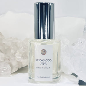 30 ml Parfum Extrait Sandalwood Attar. Essential Oil Perfume. Blended with Certified Organic Cane Alcohol.