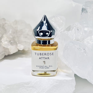 The Parfumerie offers this Parfumerie Scent of Tuberose Attar. A luxury perfume bottle that is travel size.