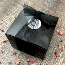 Load image into Gallery viewer, At The Parfumerie we package your attar in a Black Gift Box for all Gift Bottles with the exception of the sample vial.