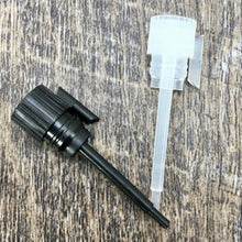 Load image into Gallery viewer, Tiny beauty supply sample vial plugs come in black and opaque for your business can be used for essential oils, perfume oils and cologne vials.