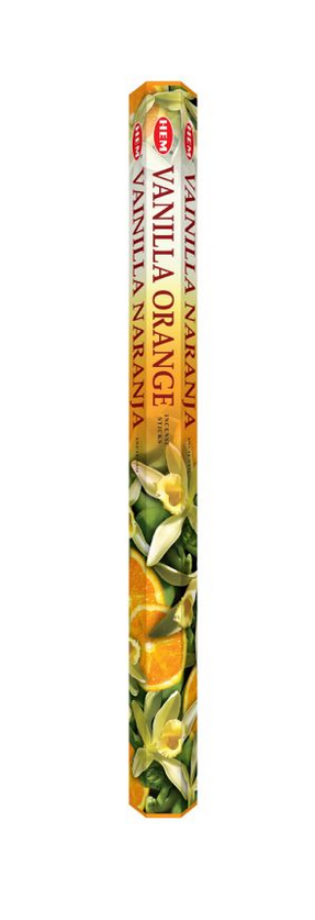 Vanilla Orange HEM 16 inch Incense sticks are made using Charcoal and Bamboo. Uplifting and Soothing.