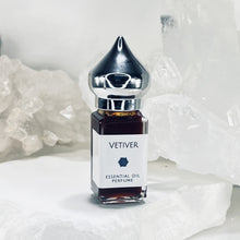 Load image into Gallery viewer, 5 ml Gift Bottle of Vetiver Attar is Phthalate-Free and Paraben-Free as well as Alcohol-Free.