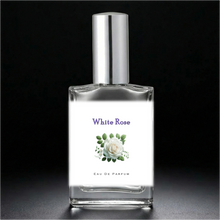 Cargar imagen en el visor de la galería, White Rose Eau de Parfum in a 1 oz or 2 oz glass perfume bottle. A great travel perfume.