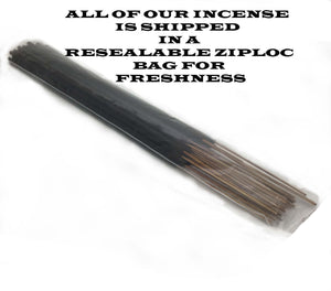 All of our incense is shipped in a resealable ZipLoc bag for freshness