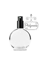 Load image into Gallery viewer, Perfume Bottle. Atomizer Bottle with Black Sprayer Top with matching over cap. Spray bottle for Perfume Oils, Essential Oils, Fragrance Oils and Room Sprays.