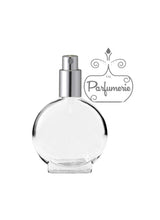Load image into Gallery viewer, Perfume Bottle. Atomizer Bottle with Silver Sprayer Top with matching over cap. Spray bottle for Perfume Oils, Essential Oils, Fragrance Oils and Room Sprays.