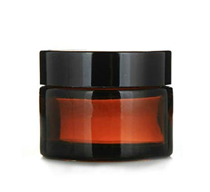 1 oz. amber glass straight side jar with lid options. wholesale cosmetic supplies lotions 