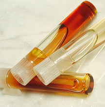 Load image into Gallery viewer, Perfume Oil Sample Vials. Clear glass vials with a plastic opaque plug.