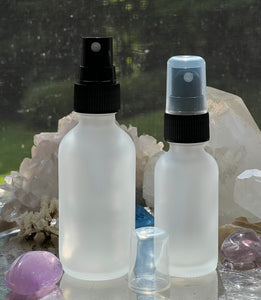 You can't go wrong with our Frosted Spray Bottles. They are the perfect size for travel or for your Spa Spray Selection!
