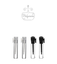 Load image into Gallery viewer, 8x35 clear glass perfume vials. 7/8 ml comes in clear glass with natural or black applicator wands.