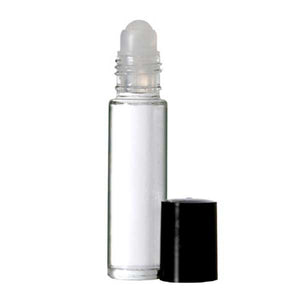 A SALE!!! CLEAR Glass Roll On Bottles - 10 ml - Plastic/PPE/Resin Rollerball Inserts - 1/3 oz.