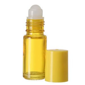 Yellow Glass Roll On Bottles - 5 ML