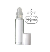 Load image into Gallery viewer, Clear Perfume Roller Bottle with Plastic Insert and White Cap