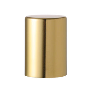 Gold Aluminum Cap with Shiny Metallic Finish. Perfect for 5ml and 10ml Roller Bottles.