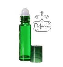 Load image into Gallery viewer, Green Roll On Bottle with Plastic Insert and Green Cap