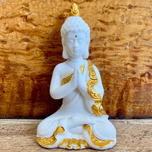 Load image into Gallery viewer, White &amp; Gold Mini Buddha Statue