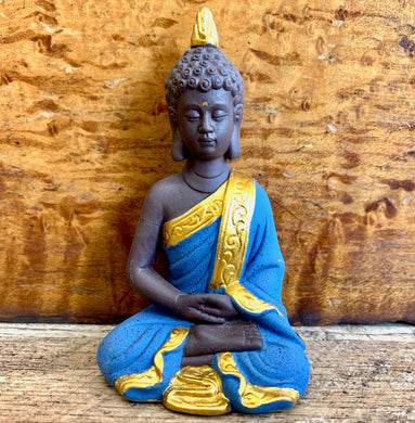 Mini estatua de Buda azul
