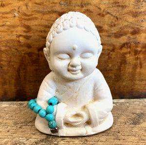 Baby Buddha with Teal Bead Bracelet