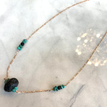 Load image into Gallery viewer, Turquoise and Black Lava Beads