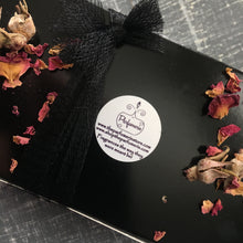 Load image into Gallery viewer, The Parfumerie offers their Gift Bottle attars in a beautiful black gift box. Ready for the perfect gift giving occasion.