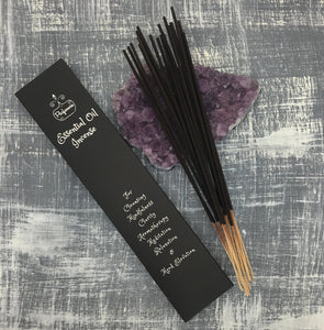 Essential Oil Incense Sticks come in a beautiful Black box for storing. The perfect gift for him or gift for her!