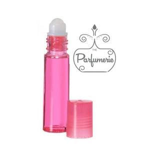 Pink Roll On Bottle with Plastic Insert and Pink Cap