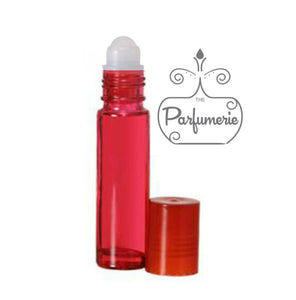 Red Roller Bottle with Plastic Rollerball Insert and Red Cap