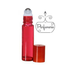 Load image into Gallery viewer, Red 10 ml Roller Bottle with Steel Rollerball Insert and Red Cap