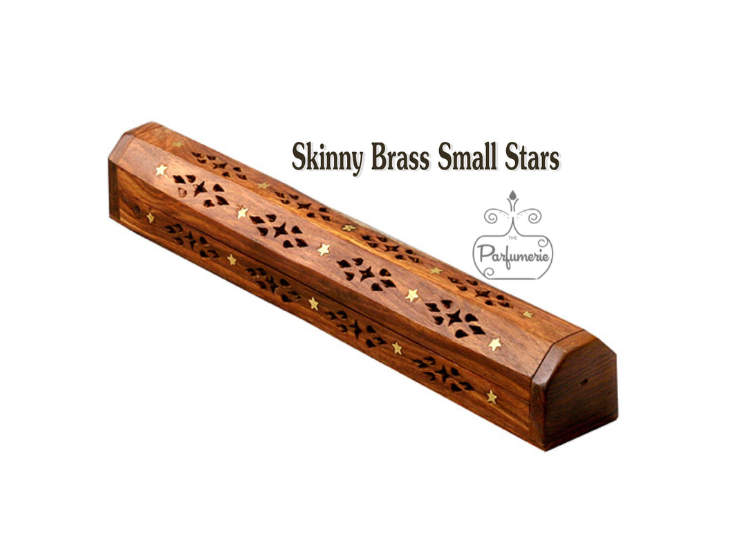Skinny Brass Small Stars Incense Burner - 11 inch