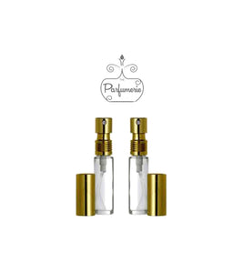 Perfume Bottles. 10ml Perfume Spray bottles. Clear Glass with Gold Atomizer Sprayer Tops and Over Caps for Perfume Oils, Essential Oils or Fragrance Oils.