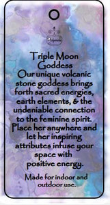 Triple Moon Goddess Statue - Gold/Purple
