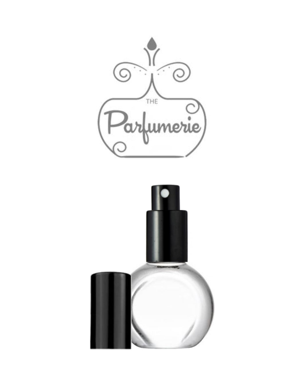 Perfume Bottle. Atomizer Bottle with Sprayer top in Black with matching over cap. These Spray Bottles are perfect for Perfume Oils, Essential Oils, Fragrance Oils and Room Sprays.