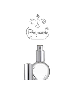 Perfume Bottle. Atomizer Bottle with Sprayer top in Silver with matching over cap. These Spray Bottles are perfect for Perfume Oils, Essential Oils, Fragrance Oils and Room Sprays.