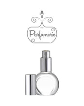Load image into Gallery viewer, Perfume Bottle. Atomizer Bottle with Sprayer top in Silver with matching over cap. These Spray Bottles are perfect for Perfume Oils, Essential Oils, Fragrance Oils and Room Sprays.