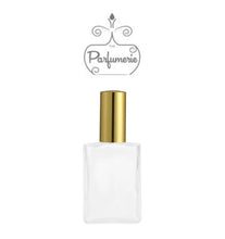 Load image into Gallery viewer, 2 oz. Frosted Glass Perfume Bottles. Atomizer Spray Bottles. Gold Sprayer top with matching over cap. Atomizer Bottles perfect for Perfume Oils, Essential Oils, Fragrance Oils and Room Sprays.
