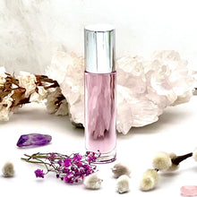 Load image into Gallery viewer, J&#39;Adore Dior Designer Inspired Perfume Oil in a 10 ml Roll On Bottle with Silver Cap and Steel Rollerball at The Parfumerie.