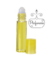 Cargar imagen en el visor de la galería, Yellow Roller Bottle with Plastic Rollerball and Yellow Cap great for Perfume Oils, Essential Oils, Fragrance oils and Lip Gloss and Lip Oils.